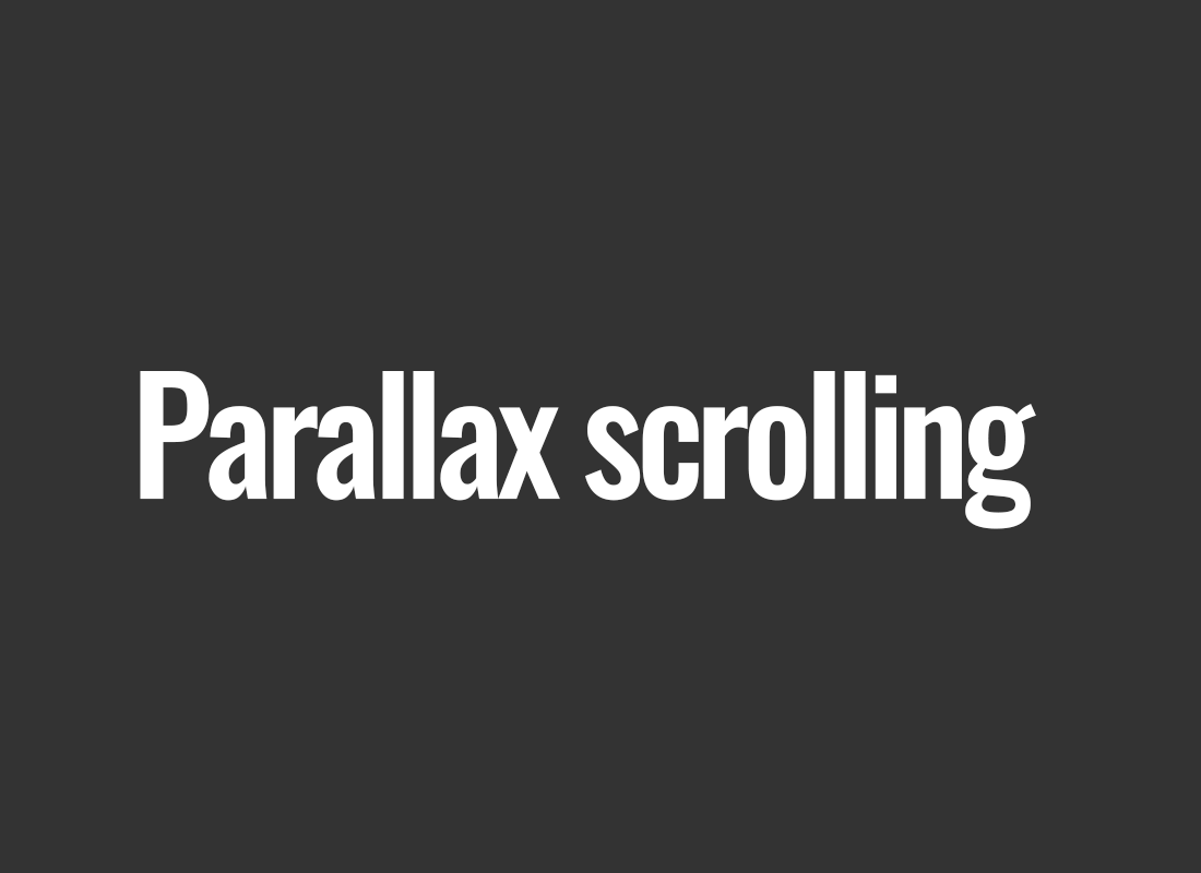 Parallax scrolling