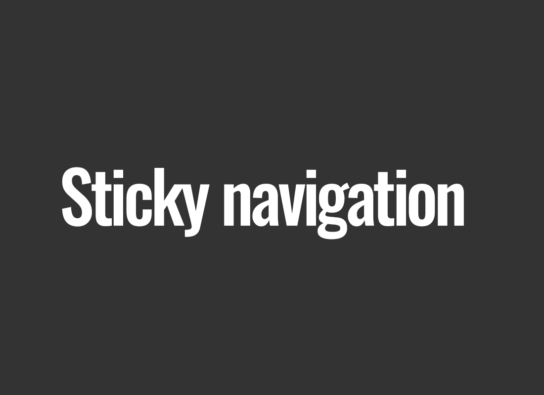 Sticky navigation