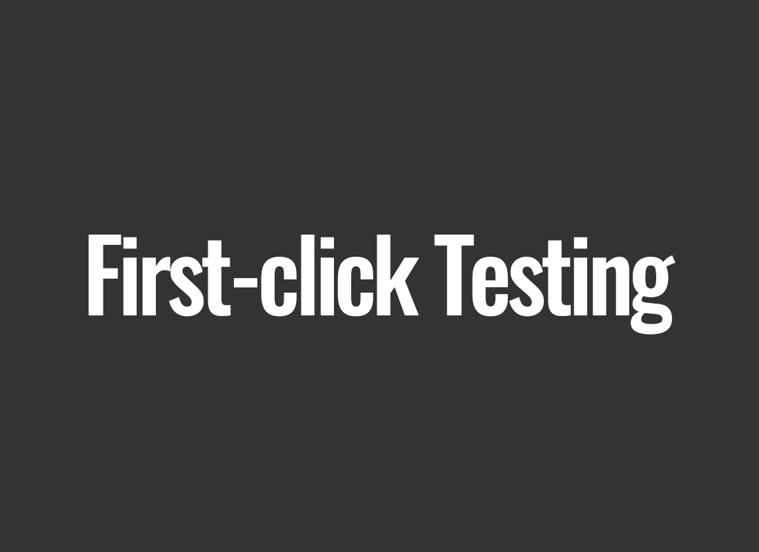 First-click Testing