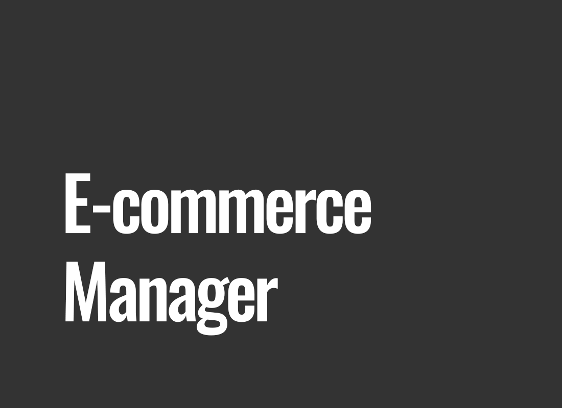 E-commerce Manager