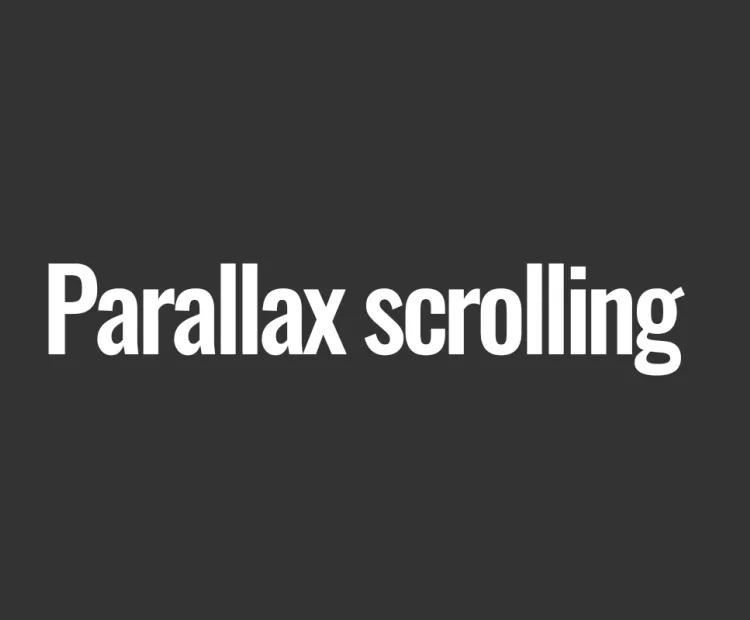 Parallax scrolling