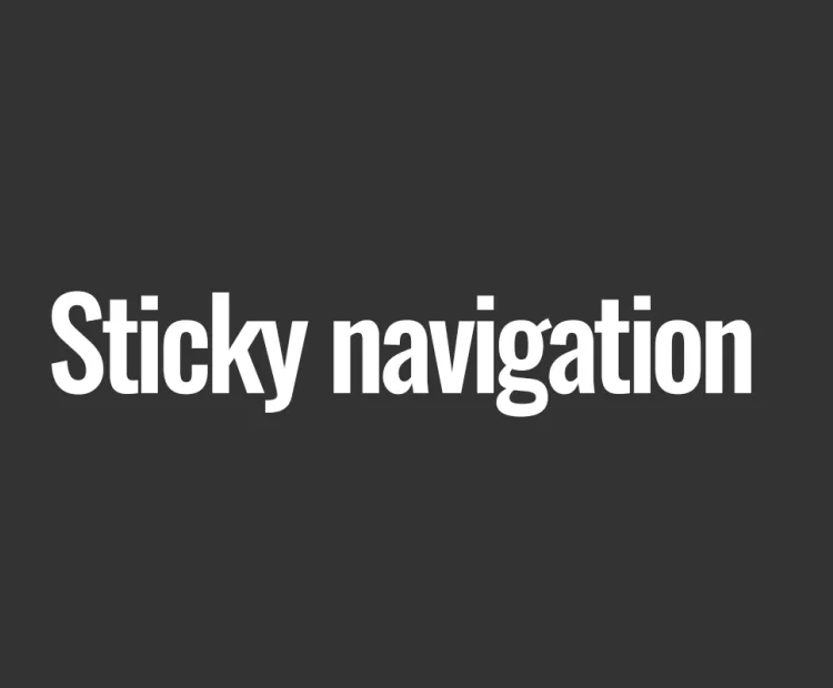 Sticky navigation